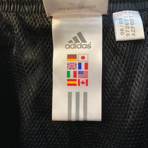 Vintage Adidas Black 3 Purple Stripes Athletic Track Pants Size Medium - Picture 5 of 10